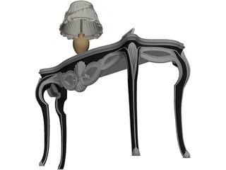 Console with Lamp 3D Model preview