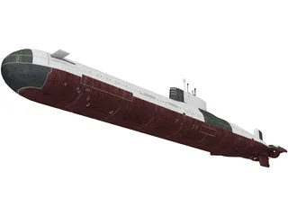 Typhoon-class Submarine 3D Model preview