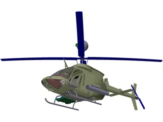 Bell OH-58 Kiowa 3D Model preview