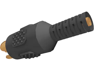 Cinch Connector 3D Model preview