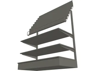 Comic Shelf 3D Model preview