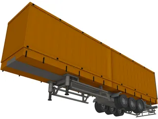 Box Trailer 3D Model preview