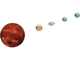 Solar System 3D Model preview