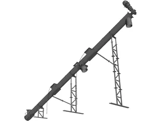 Dust Incline Auger 3D Model preview