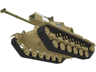 M48A3 Patton Main Battle Tank 3D Model preview