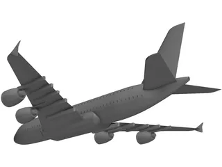 Airbus a380 3D Model preview