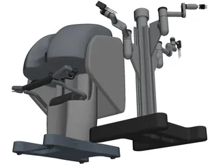 Surgery Robot And Monitor 3D Model preview