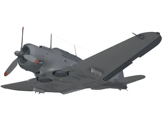 Douglas SBD Dauntless 3D Model preview