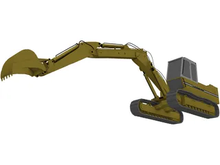 Liebherr Hydraulic Bagger 3D Model preview