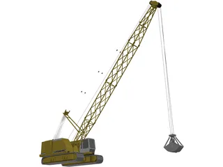 Liebherr Seilbagger 3D Model preview