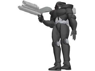 Dark Forces Power Armor 3D Model preview