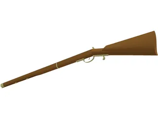 Flintlock Rifle 3D Model preview