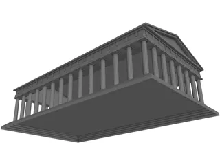 Greek Temple 3D Model preview