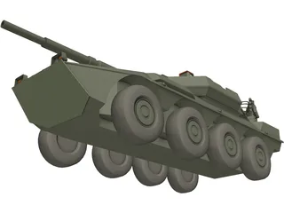 Centauro Tank Destroyer 3D Model preview