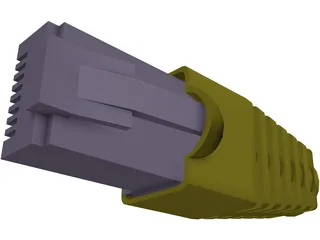 RJ-45 Connector 3D Model preview
