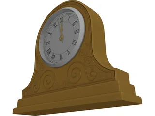 Mantle Clock 3D Model preview