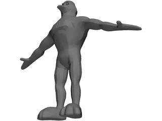 Penguin Hero 3D Model preview