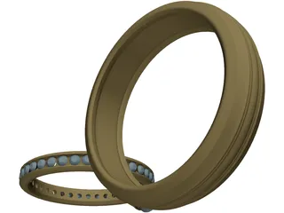 Wedding Rings 3D Model preview