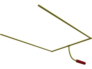 American Football Goal Post 3D Model preview