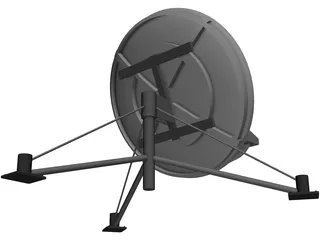SATCOM Dish 3D Model preview