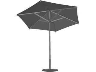 Umbrella Garden 3D Model preview