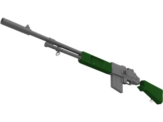 Browning Automatic Rifle 3D Model preview