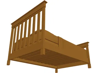 Bed Contemporary 3D Model preview