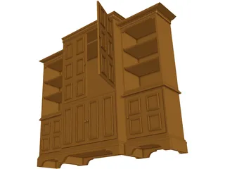 Entertainment Center 3D Model preview