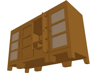 Entertainment Center 3D Model preview