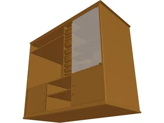 Entertainment Center 3D Model preview