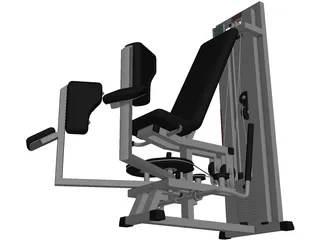 Fitness Bench 3D Model preview