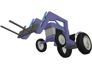 Tractor Farm 3D Model preview