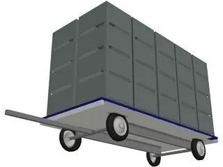 Farm Fruit Wagon 3D Model preview