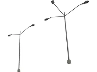 Street Lights 3D Model preview