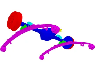 Rear Axle Assembly 3D Model preview