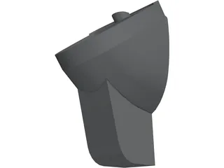 Suspended Urinal 3D Model preview