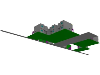 Mexican Neighborhood 3D Model preview