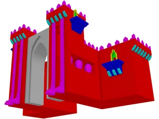 Castle Gate Front 3D Model preview