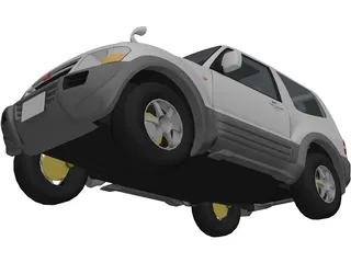 Mitsubishi Pajero 3-door (1999) 3D Model preview