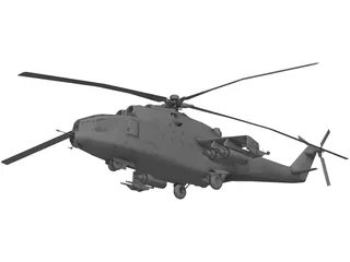 Mil Mi-24 Hind 3D Model preview