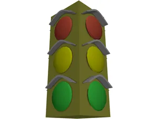Stop Light 3D Model preview