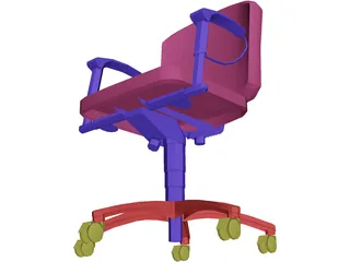 Chair Arms Adjustable 3D Model preview