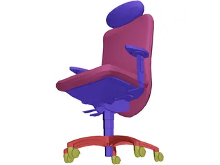 Chair Arms Headrest 3D Model preview