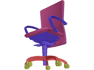 Chair Arms Hiback 3D Model preview