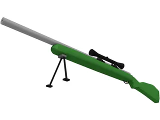 Rifle Robar Sniper 3D Model preview