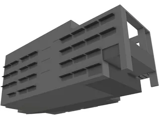 Generic Modern Building 3D Model preview