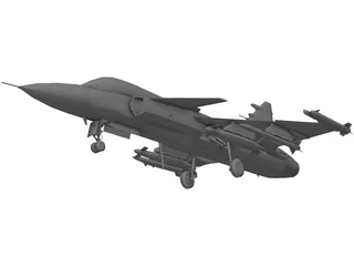 Saab JAS-39 Gripen 3D Model preview