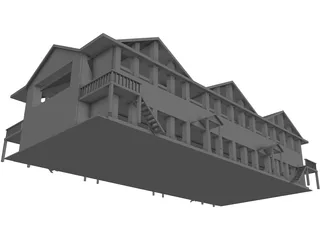 Ski Lodge 3D Model preview