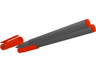 Permanent Marker 3D Model preview