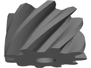Helical Gear 3D Model preview